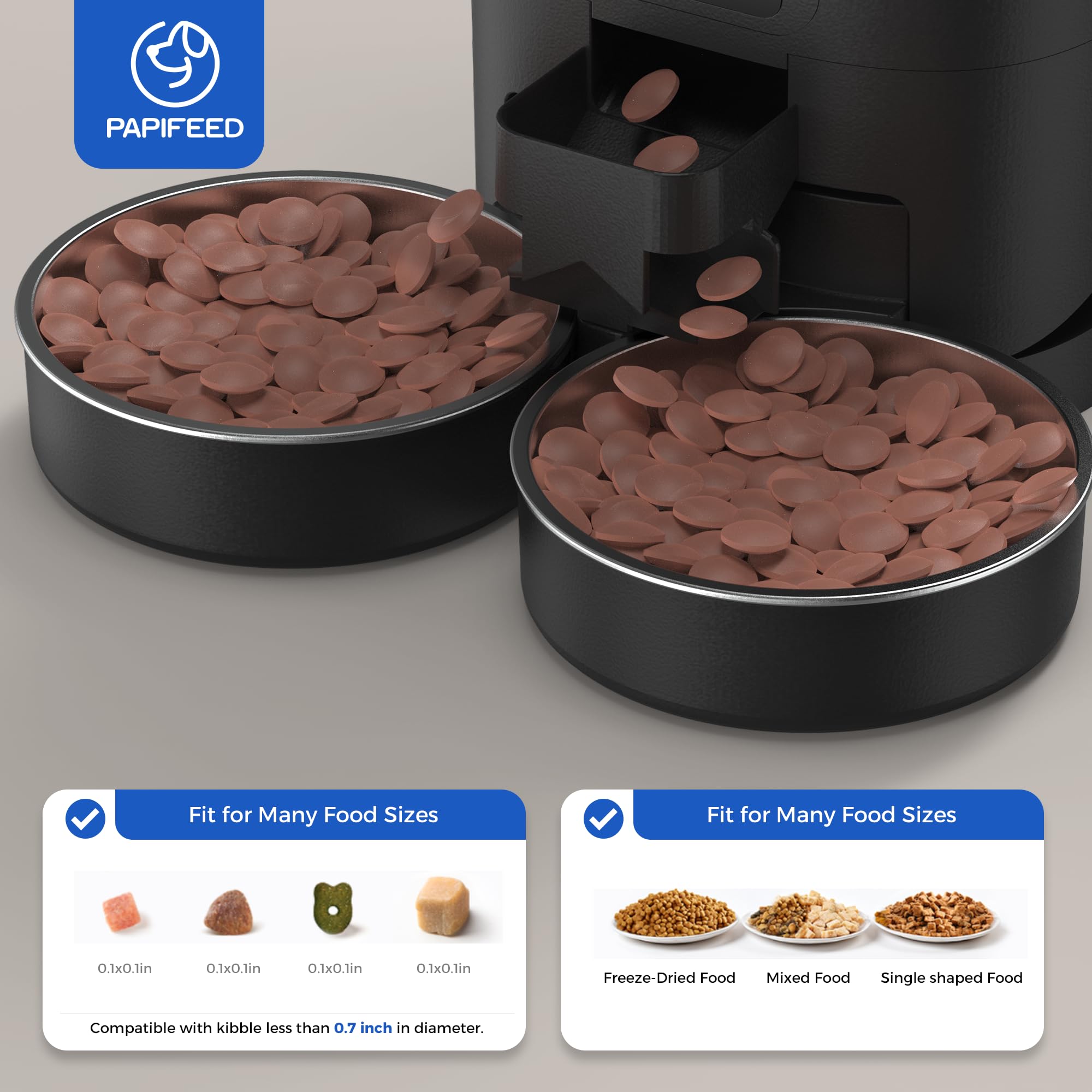 PAPIFEED battery backup power ensures feeding continuity during outages.