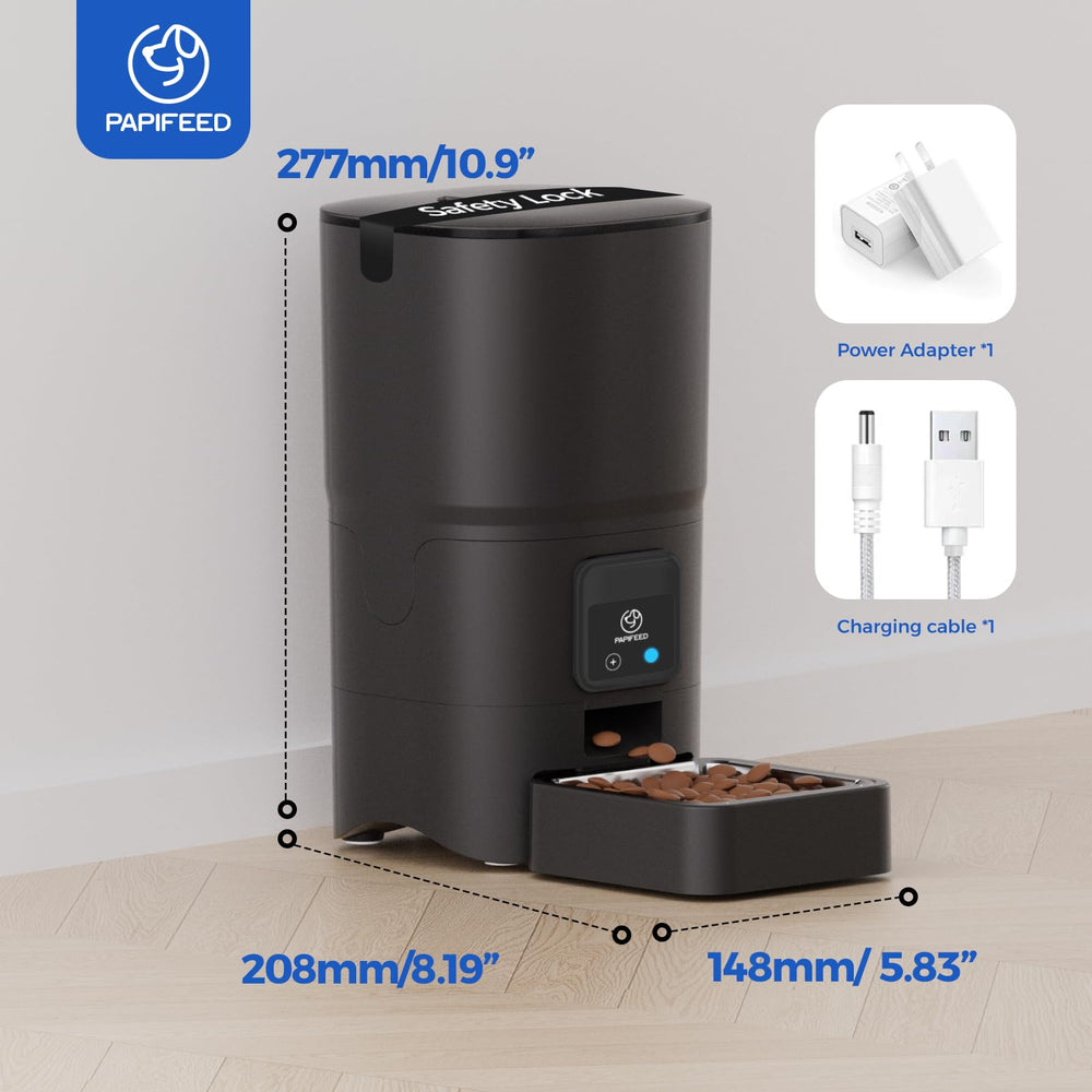 PAPIFEED dual power supply with battery backup for uninterrupted feeding.