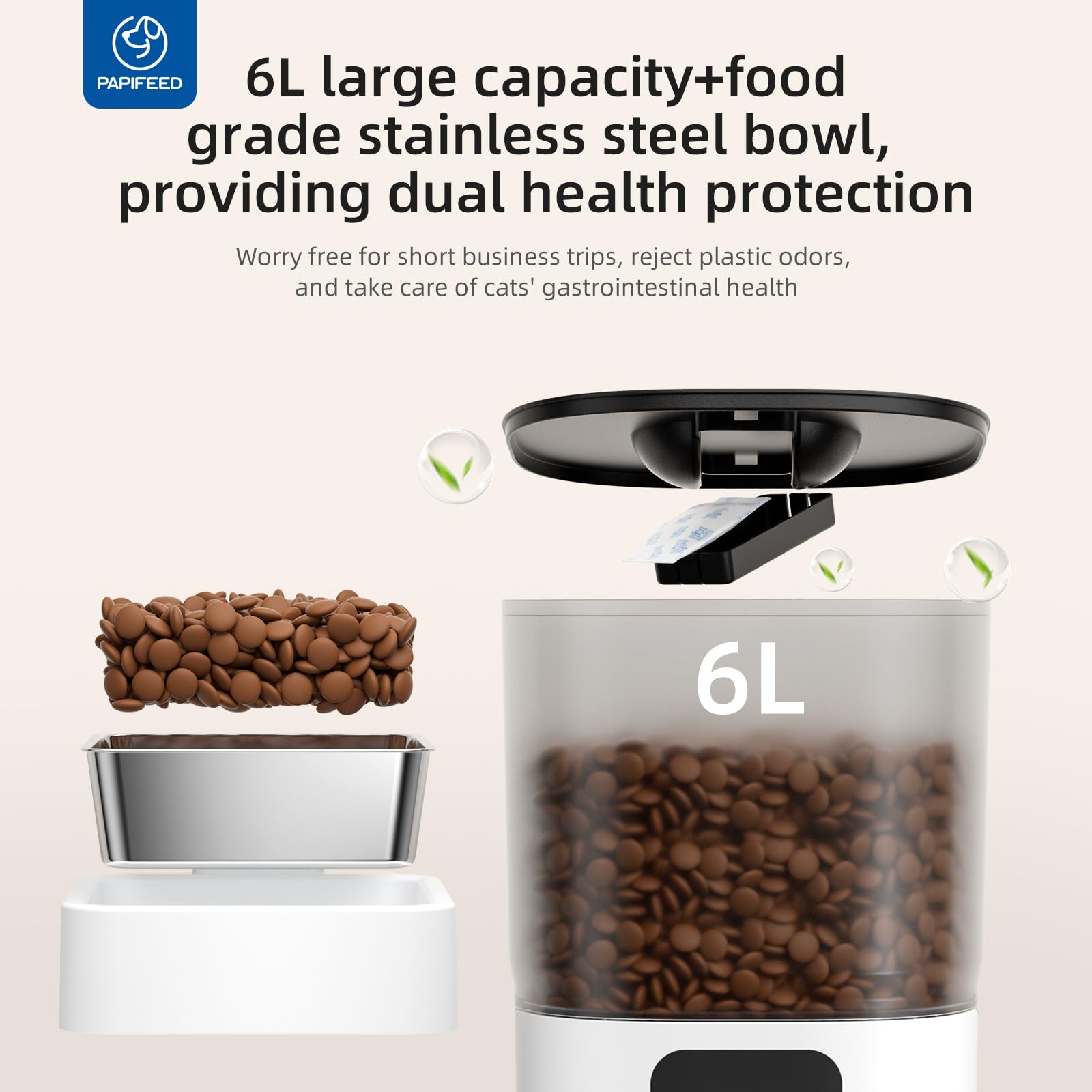 PAPIFEED dual-power supply supports uninterrupted feeding during outages.