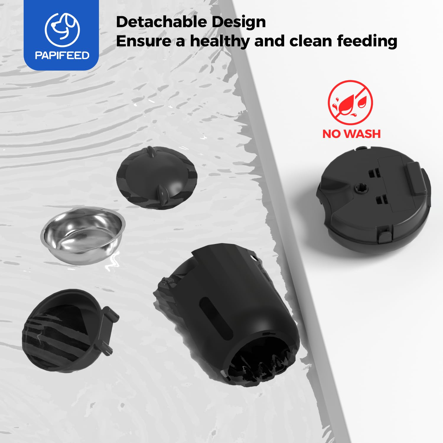 PAPIFEED knob lid cover helps prevent food theft by pets.