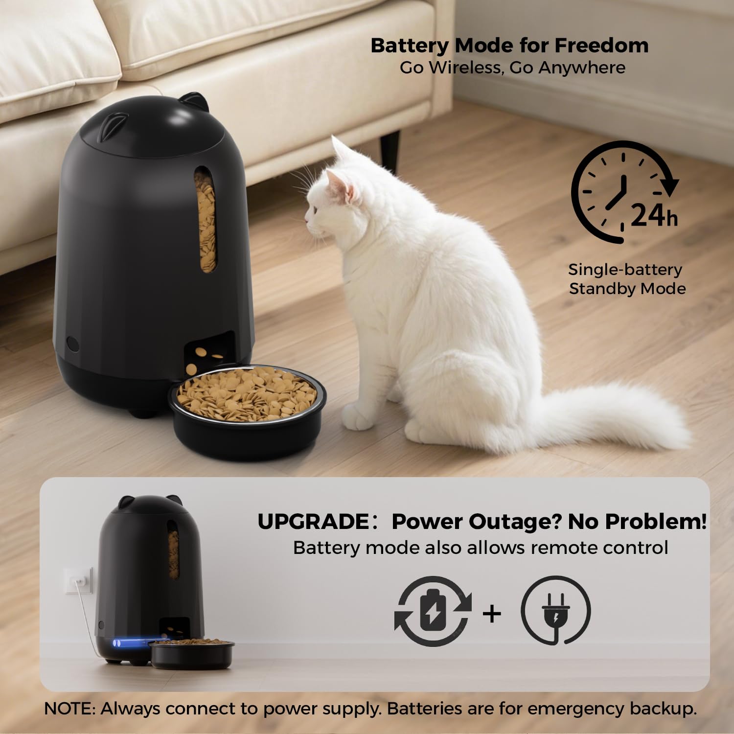 PAPIFEED moisture-sealed bin preserves kibble freshness.