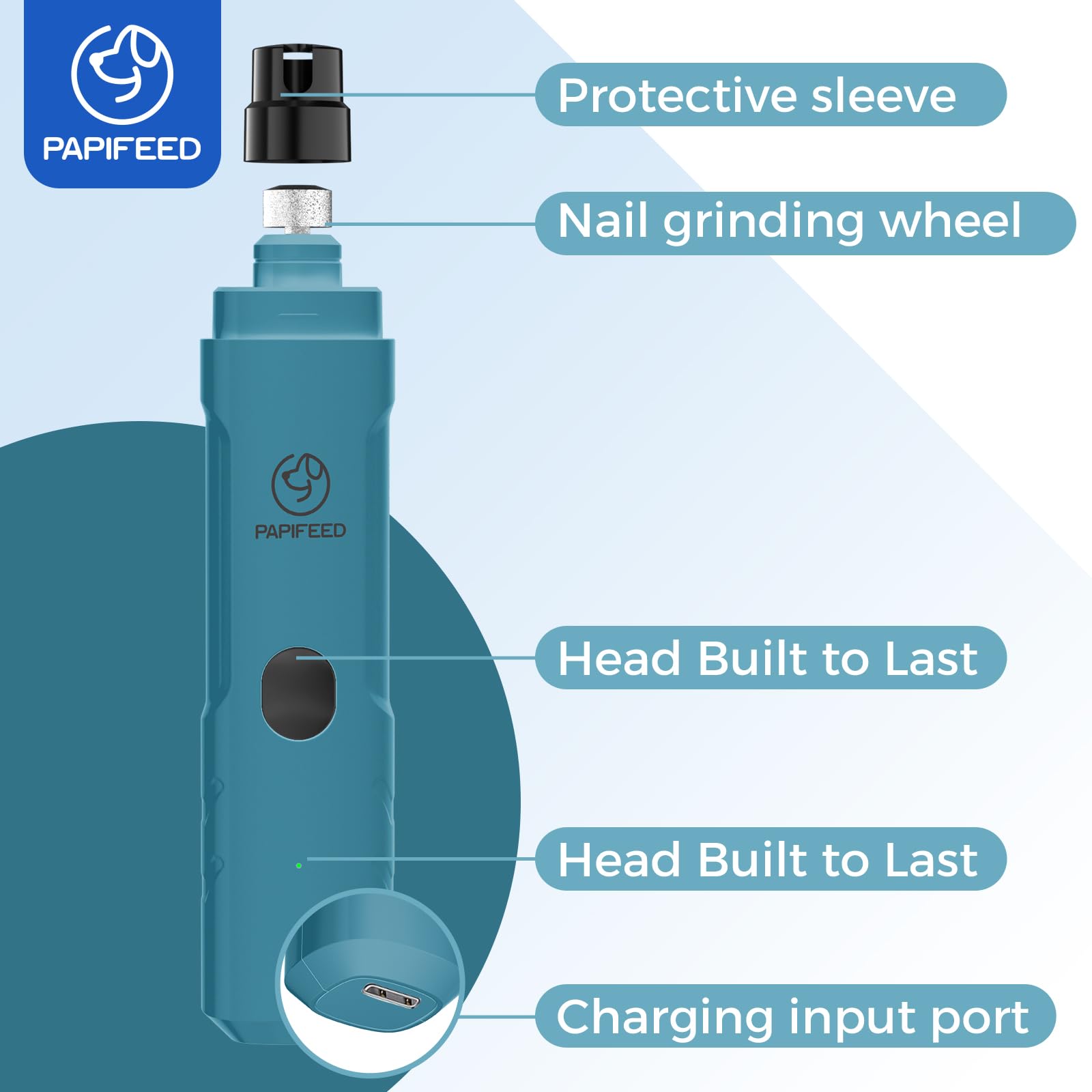 PAPIFEED ergonomic grip reduces hand fatigue during grooming