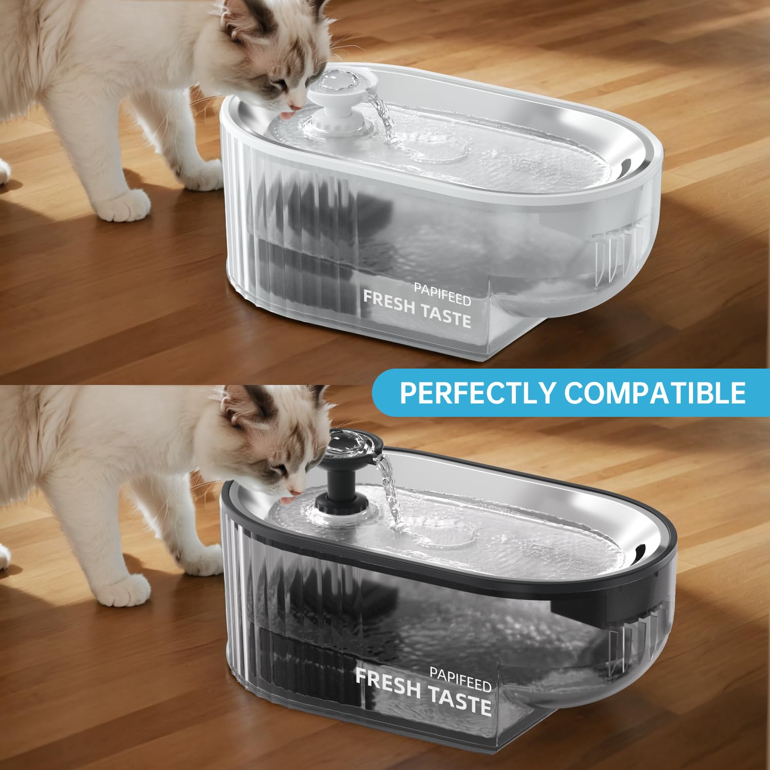 PAPIFEED one-year warranty badge signifies reliable support and product confidence.