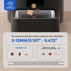 PAPIFEED removable food tank and stainless steel bowl for easy cleaning.