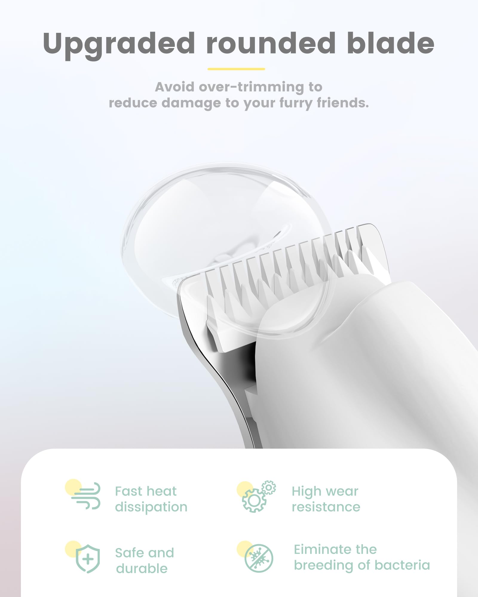 PAPMINI ergonomic anti-slip handle helps secure steady grooming sessions.