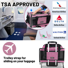 PAPZER airline-compatible cat carrier ready for cabin travel under-seat design.