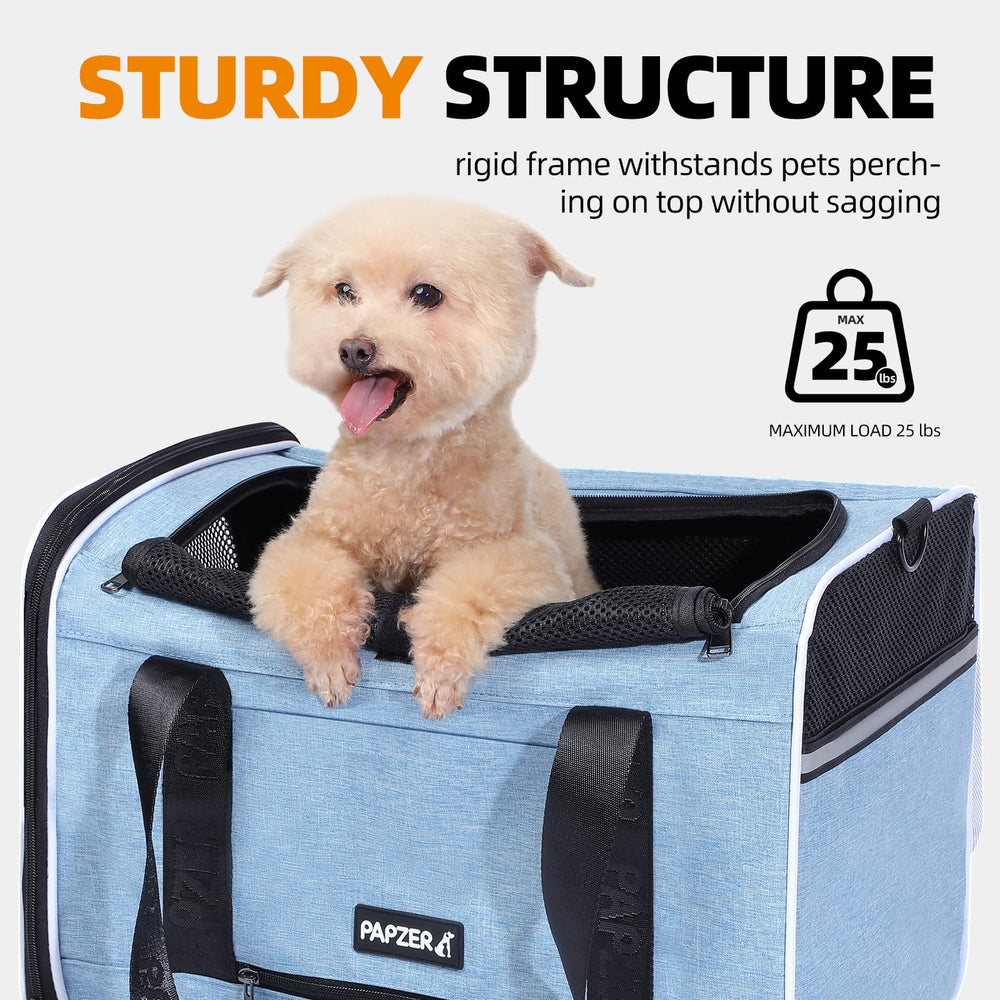 Papzer escape-proof zippers prevent opening during taxi rides and busy terminals.