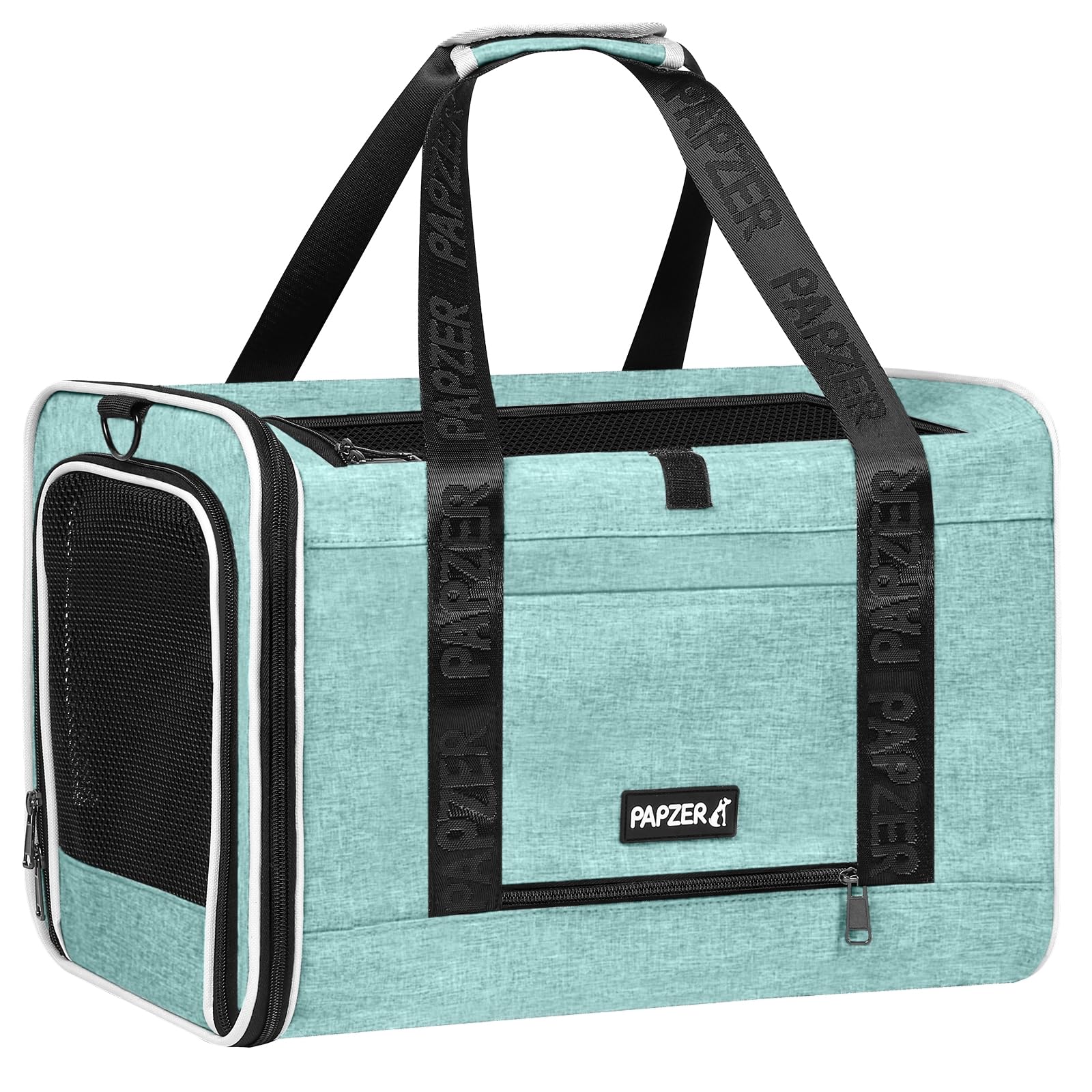 PAPZER inside view demonstrates secure, compact pet carrier design