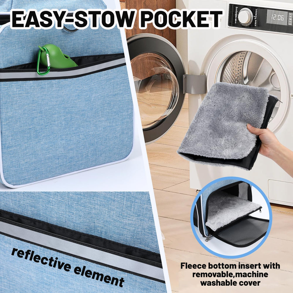 PAPZER multifunctional travel carrier suitable for car, train, and vet visits.
