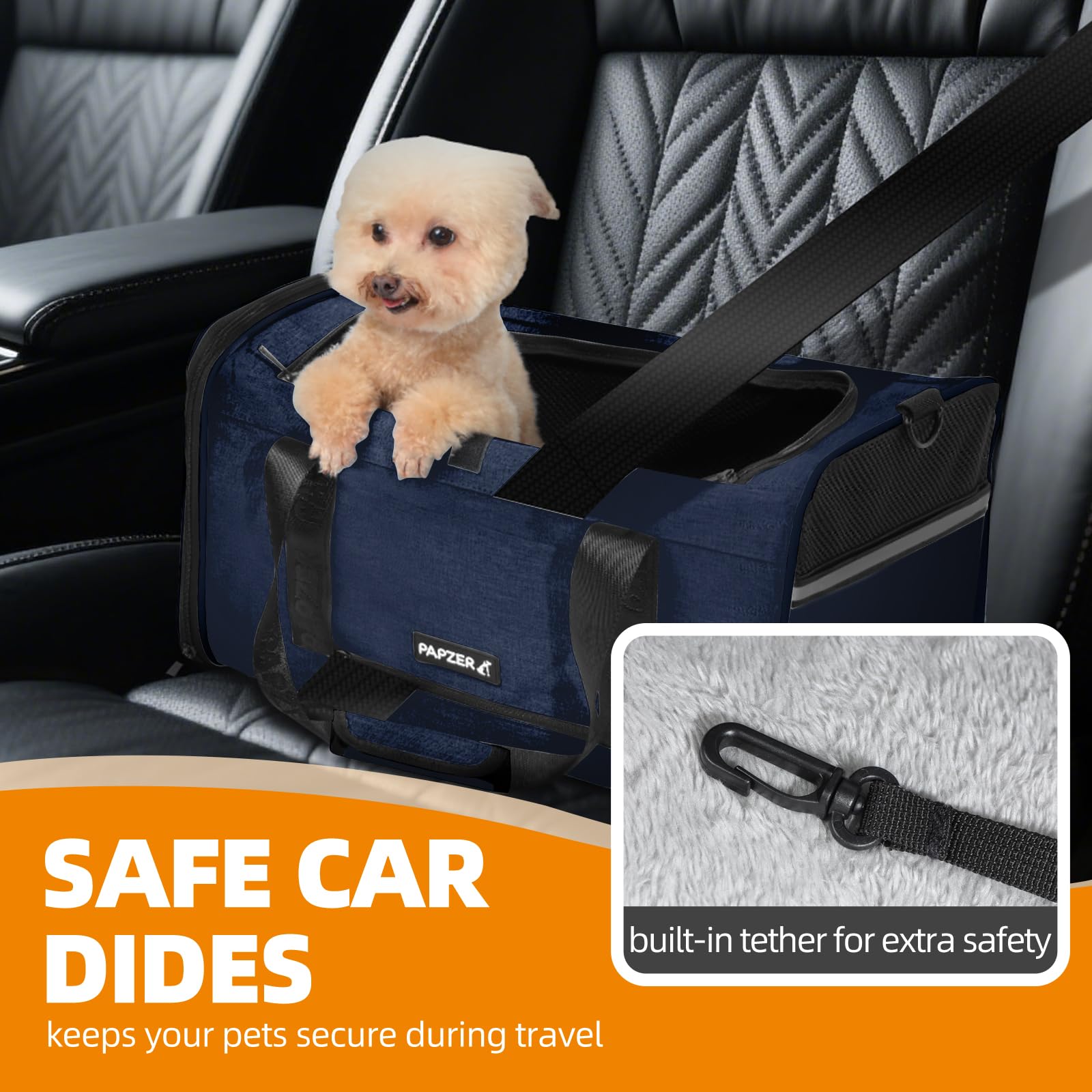 PAPZER Top Load Carrier seasonal comfort pad offers warmth or cooling as needed.