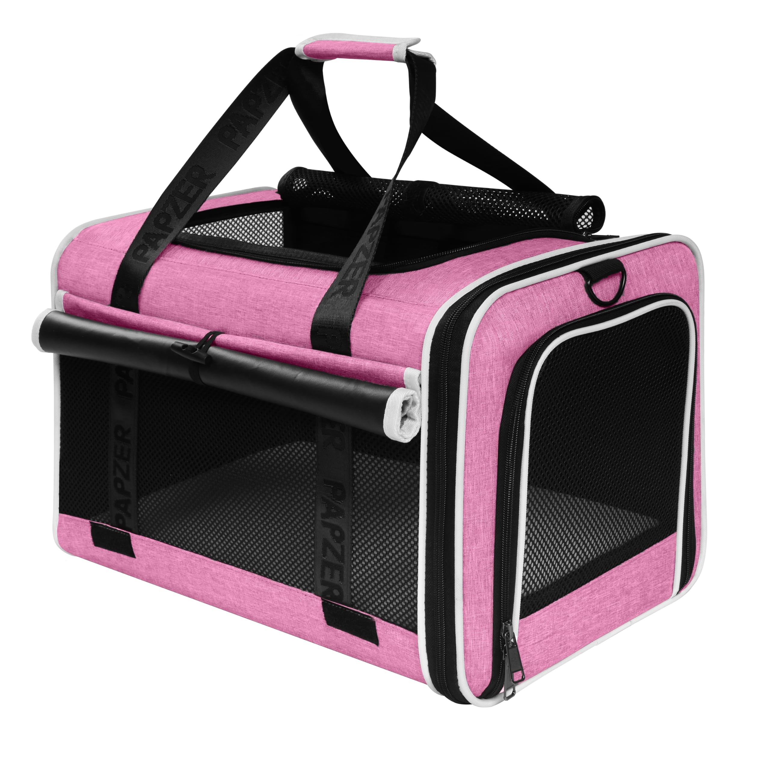 PAPZER cat carrier under-seat design ideal for airline cabin spaces and easy access