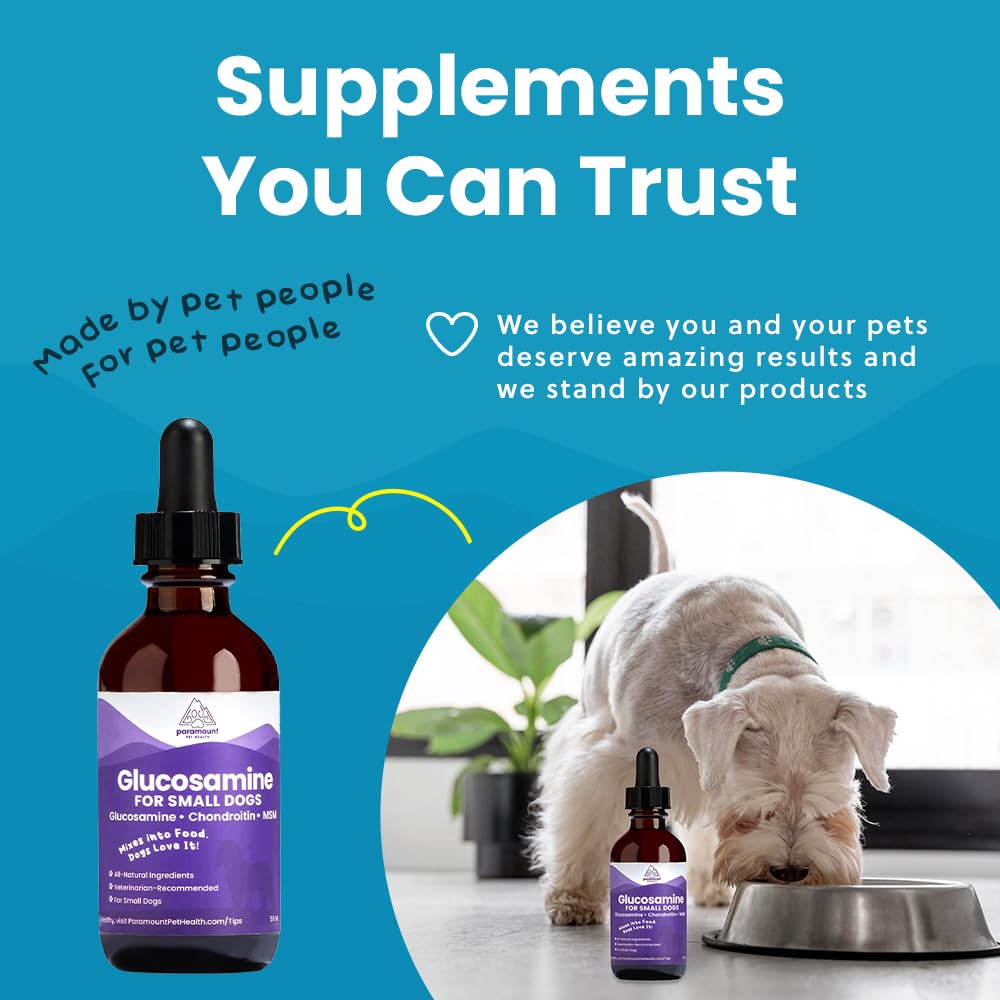 Paramount Pet Health liquid promotes comfortable walks and play.