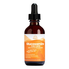 Paramount Pet Health liquid glucosamine drops bottle providing joint support.