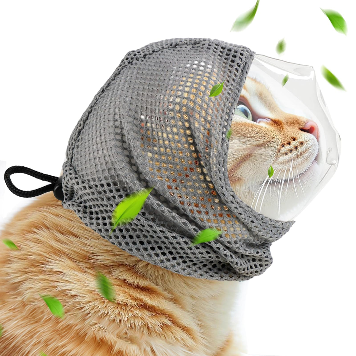 Parawo bozal para gato ajustable, facilita el cuidado sin estrés