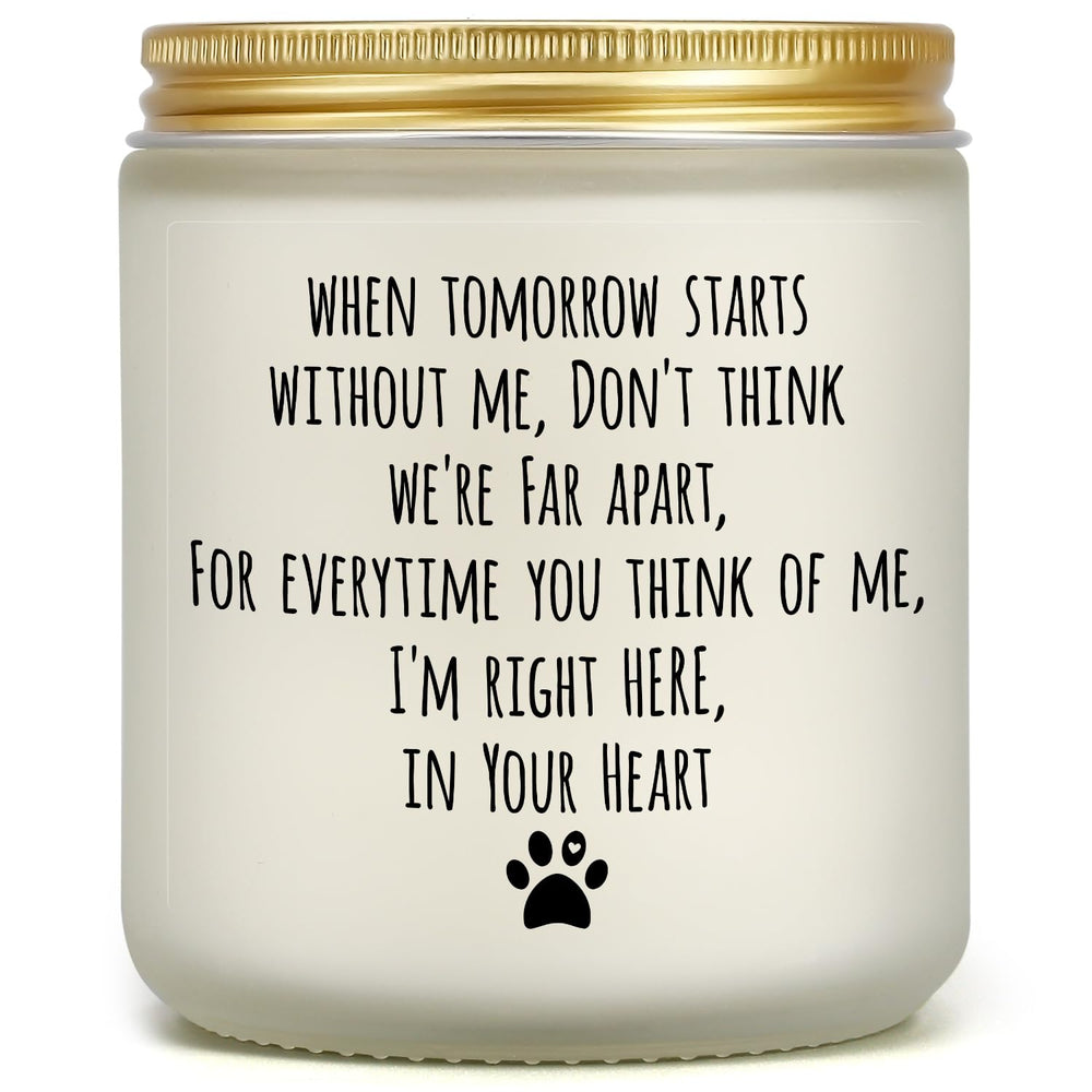 PARDIEUR dog memorial candle in gift box ready for sympathy gift.
