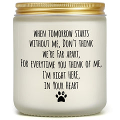 PARDIEUR dog memorial candle in gift box ready for sympathy gift.