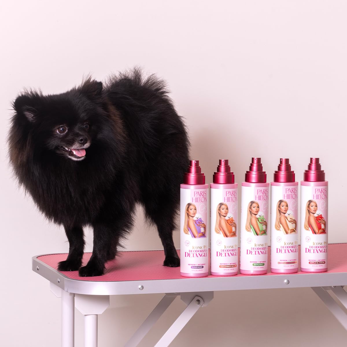 Paris Hilton deodorizer label highlights vegan, sulfate-free formula
