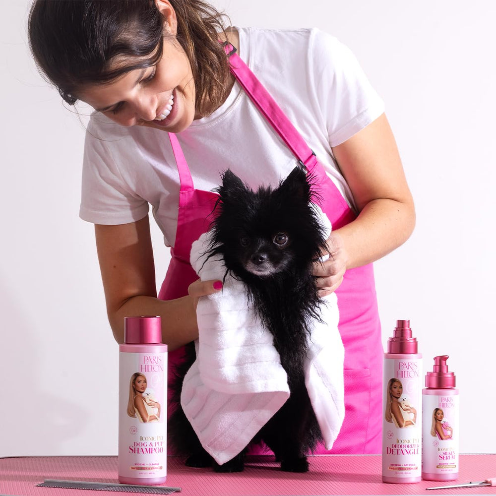 Paris Hilton grooming session demonstrates between-bath detangling potential