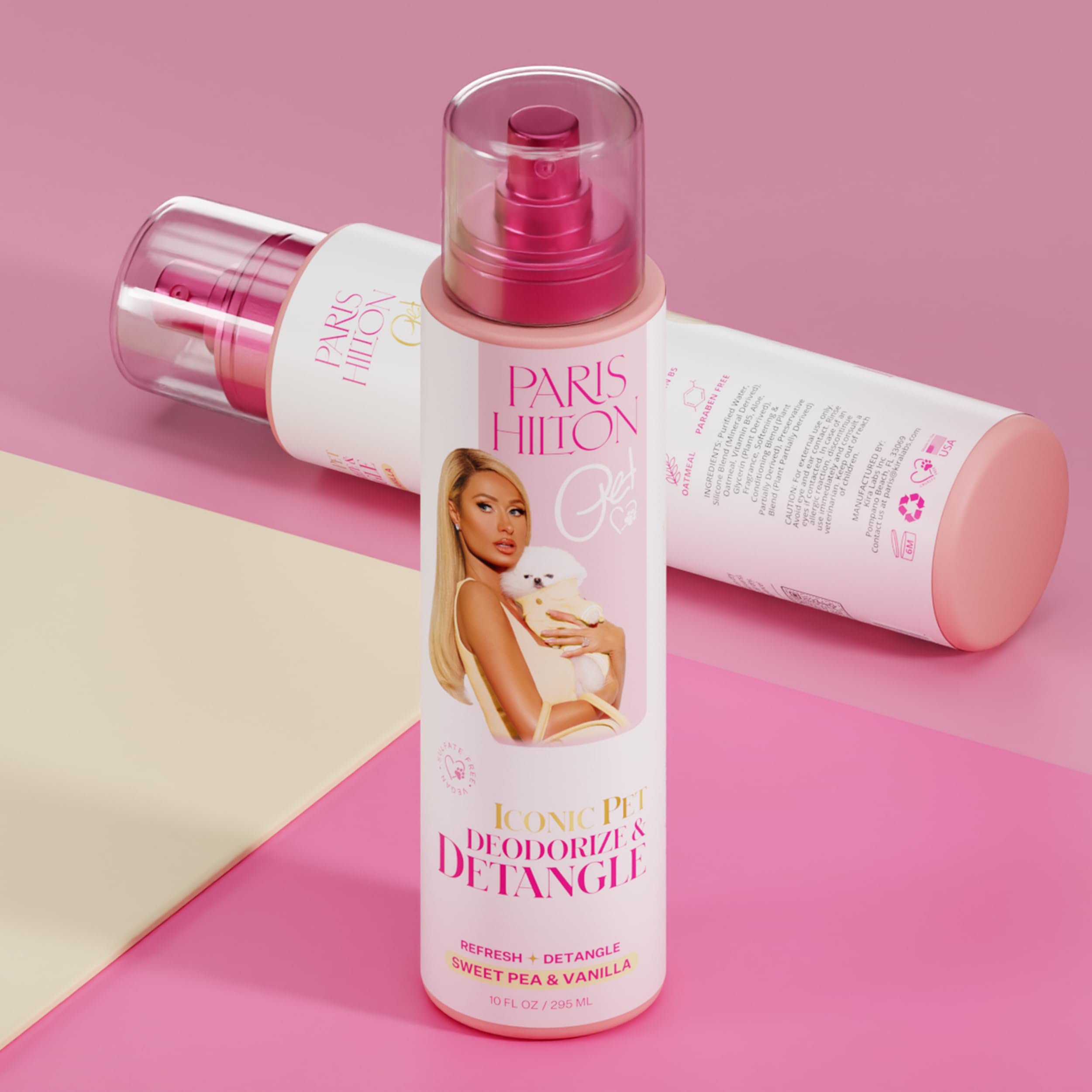 Paris Hilton puppy care usa-made label for safe grooming