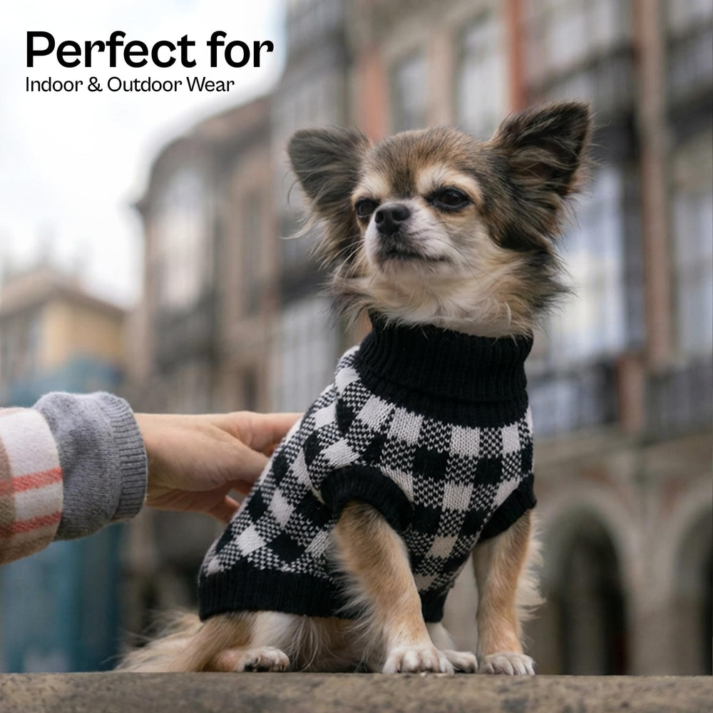 Parisian Pet pullover turtleneck design ideal for easy winter dressing