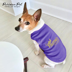 Parisian Pet dog T-Shirt back-view displays a simple, stylish silhouette for versatile wear.
