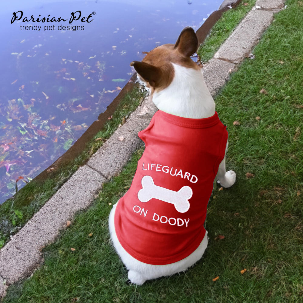 Parisian Pet dog tshirt round-neck sleeveless design comfortable on hot days