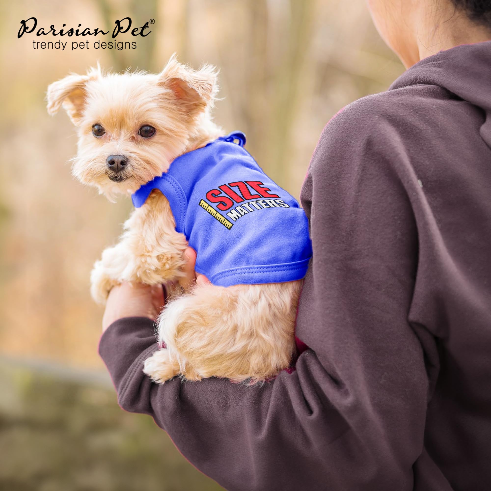 Parisian Pet embroidery thread detail emphasizes playful messaging for outings.