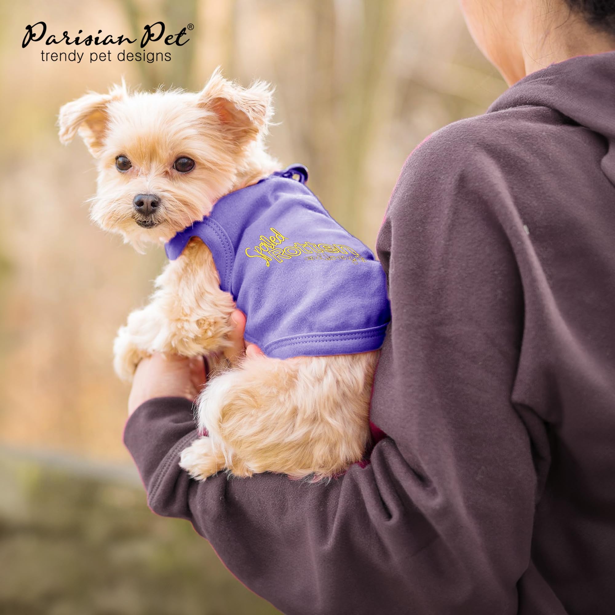 Parisian Pet sizing-chart view emphasizes back-length measurements for precise fit.