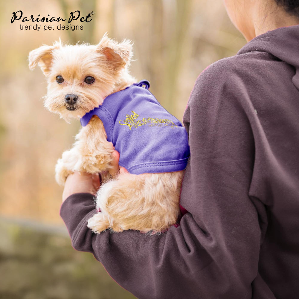 Parisian Pet sizing-chart view emphasizes back-length measurements for precise fit.