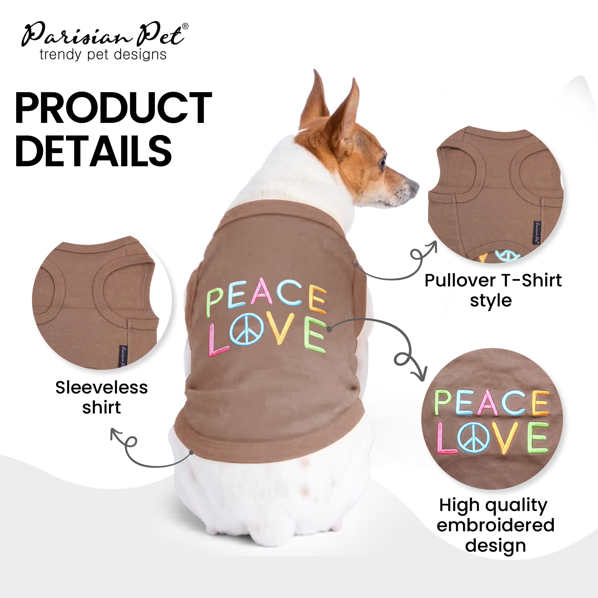 Parisian Pet sleeveless dog vest design enables easy movement