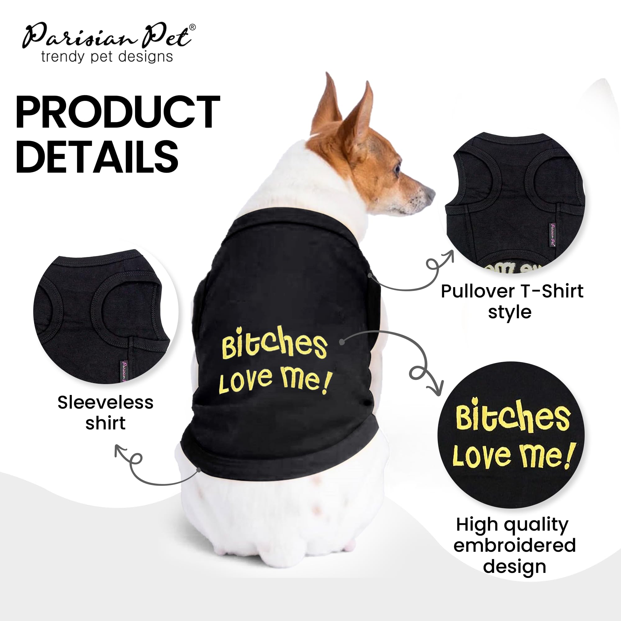 Parisian Pet sleeveless round-neck design for easy wear and cooling