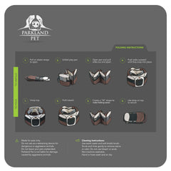 Parkland Pet collapsible travel bowl on the go for easy pet hydration.