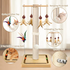 PAROTO cat post hanging balls demonstrate engaging toys for interactive play