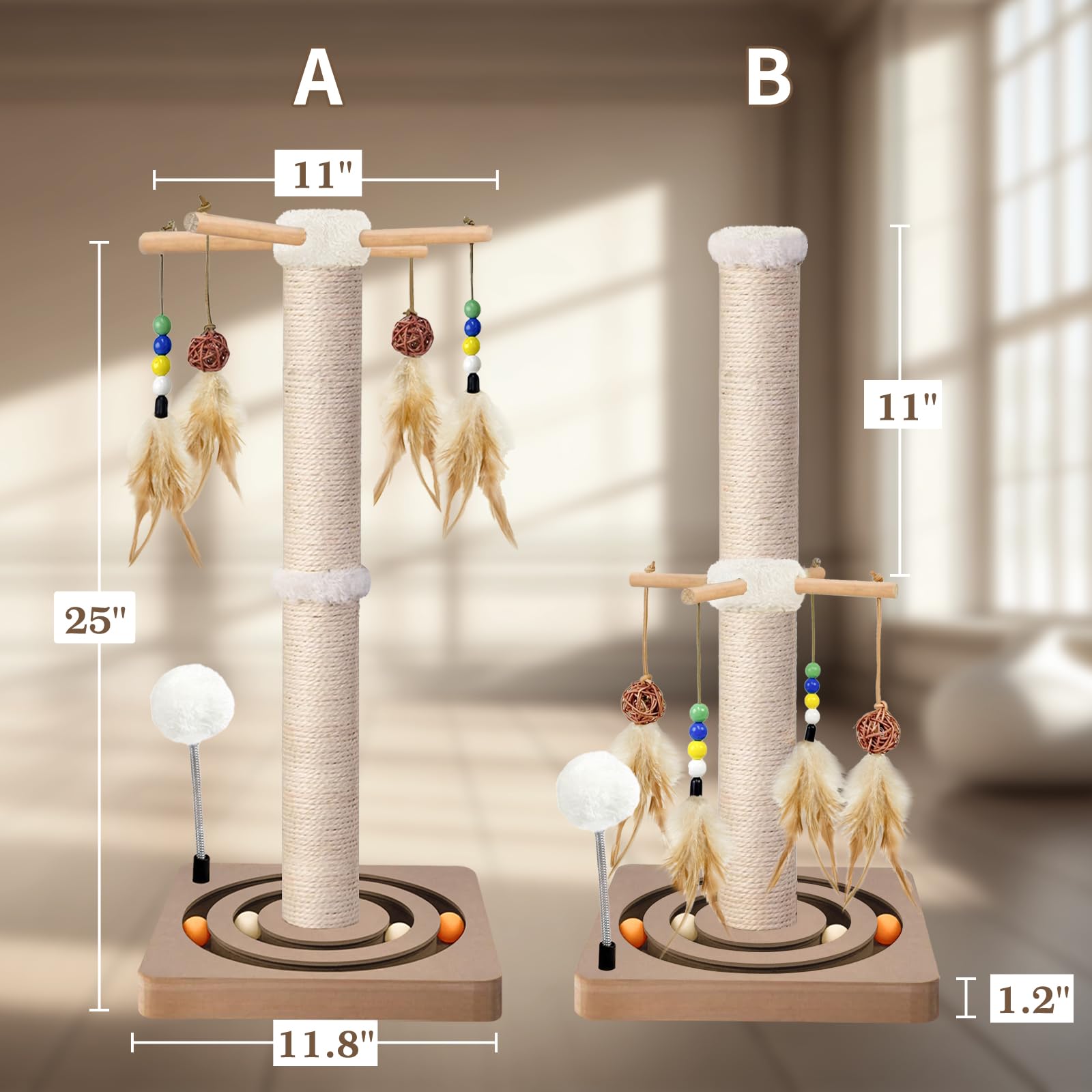 PAROTO-thickened-base-wood demonstrates stability during vigorous scratching sessions.