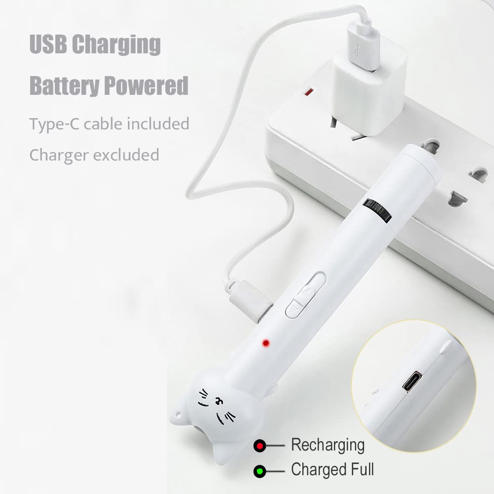 PARTSPOWER laser pointer cat toy purple five projections increase variety.