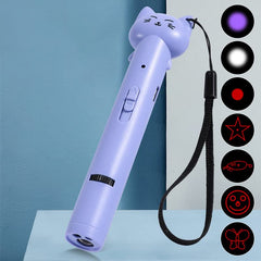 PARTSPOWER laser pointer cat toy purple projection patterns for enrichment.