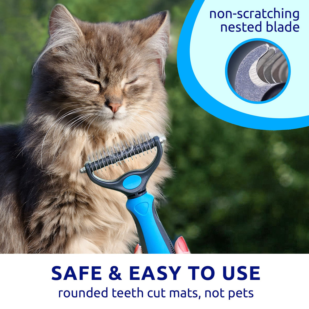 Pat Your Pet deshedding brush easy-grip handle reduces hand fatigue