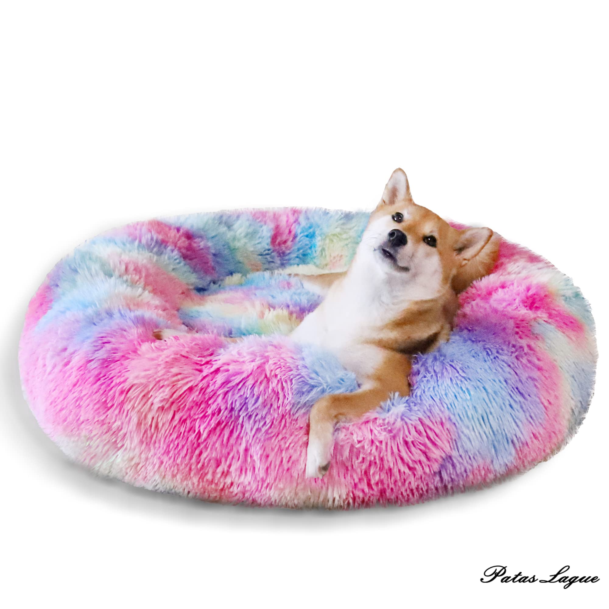 Patas Lague Calming Dog Bed inner donut pad provides body-support and joint comfort.
