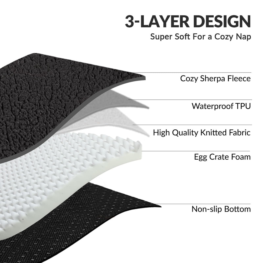 Patas Lague Orthopedic XL Dog Bed in use for burrowing comfort