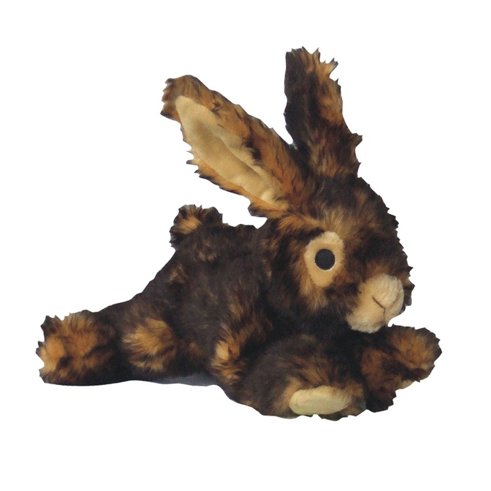 Patchwork Pet Pet Lou 8-inch rabbit toy with squeaker for interactive play