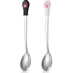 Patelai 2-piece pet can spoons with long handle for easy can access.