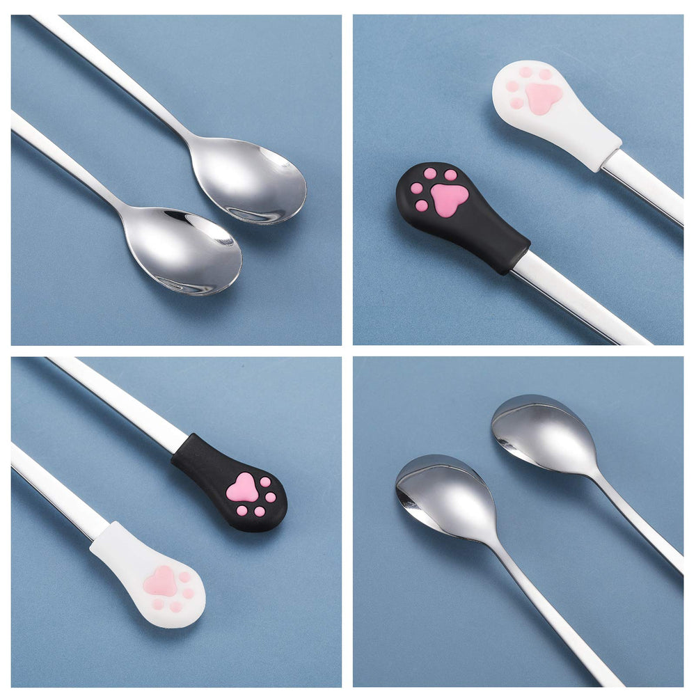 Patelai durable pet can spoon shown with dog meal