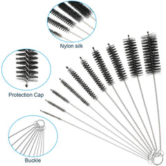 Patelai flexible long brush inside-tube for reaching deep curved passages without damage