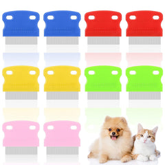Patelai tear stain remover comb red with rounded teeth for gentle grooming on small dogs and cats