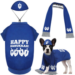 Paterr Hanukkah dog hoodie with festive warmth for holiday photos