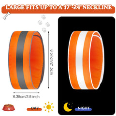 Paterr reflective dog collar adjustable size range ensures a comfortable fit.
