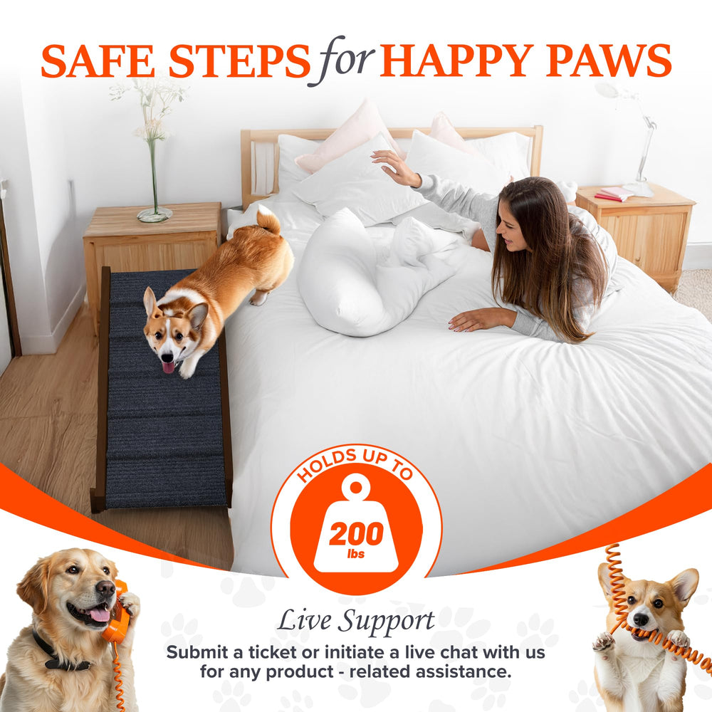 PATHOSIO PETS adjustable ramp height levels from 10 to 24 inches
