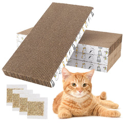 PatiencET cat-scratching-board-4-pack protects furniture with four versatile scratch surfaces