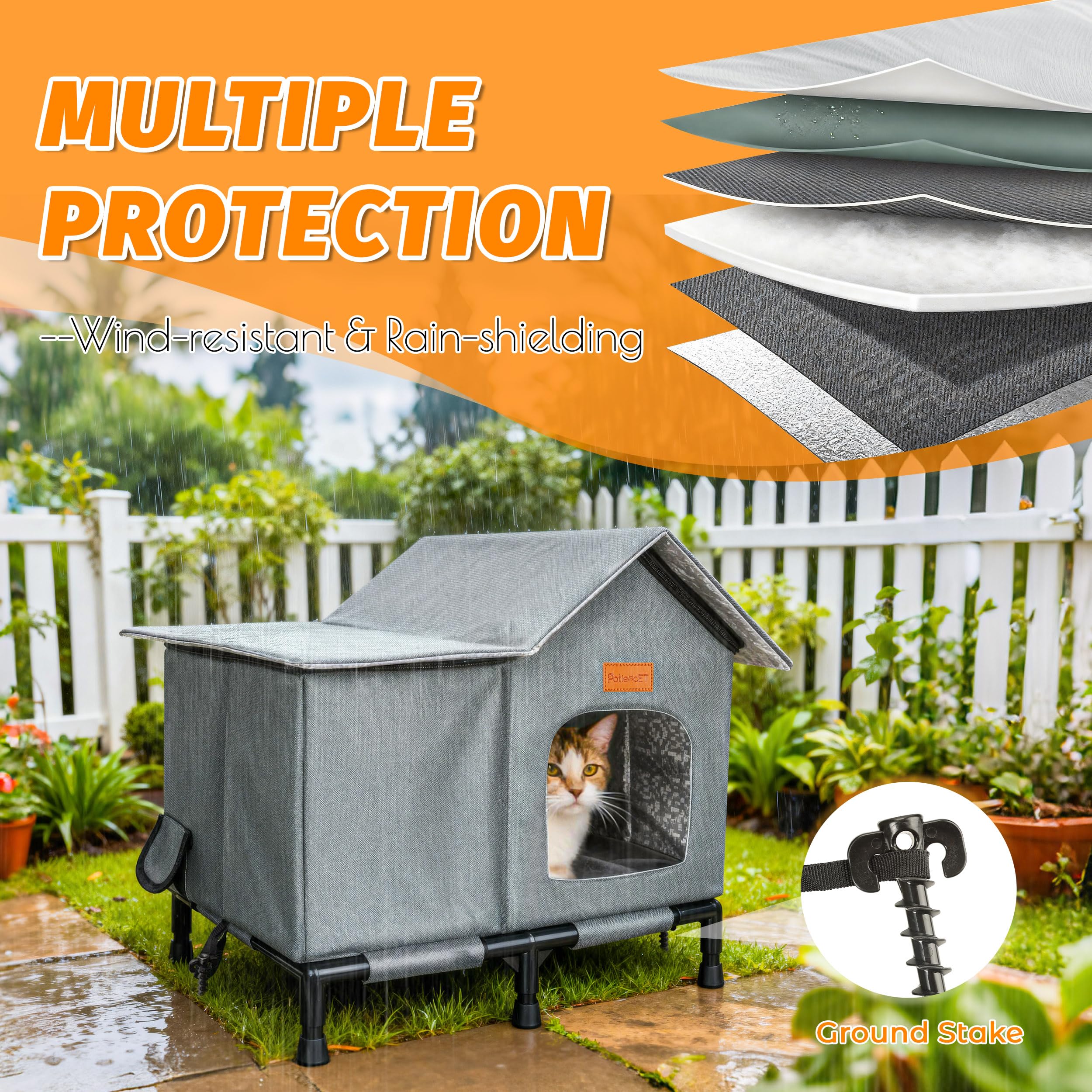 PatiencET elevated base keeps paws dry and drafts away