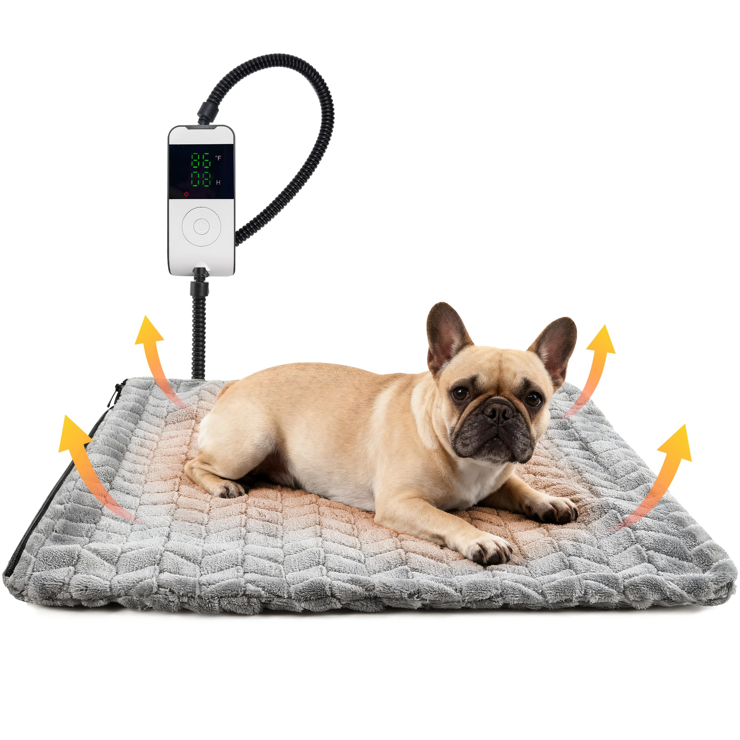 PatiencET Heated Cat Pad 18x18 setup scene shows quick warmth for kittens.